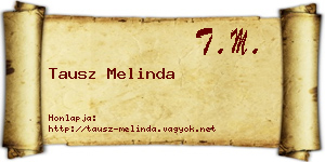 Tausz Melinda névjegykártya