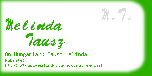 melinda tausz business card